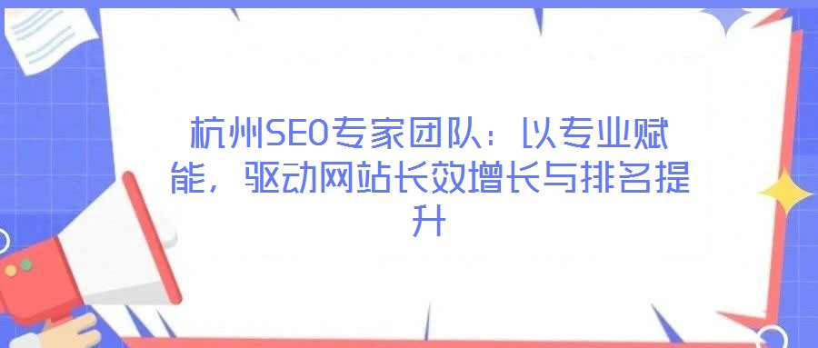 杭州SEO專家團(tuán)隊(duì):以專業(yè)賦能,驅(qū)動(dòng)網(wǎng)站長效增長與排名提升